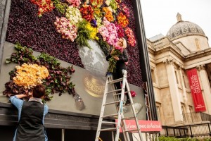 Finishing touches added to the installation by the florists. Photo by Catherine Pound Photography